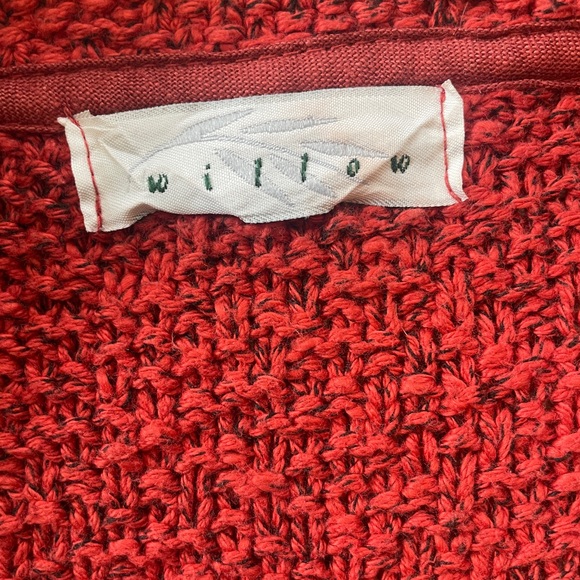 Willow Red Textured Sweater Jacket - Picture 4 of 6